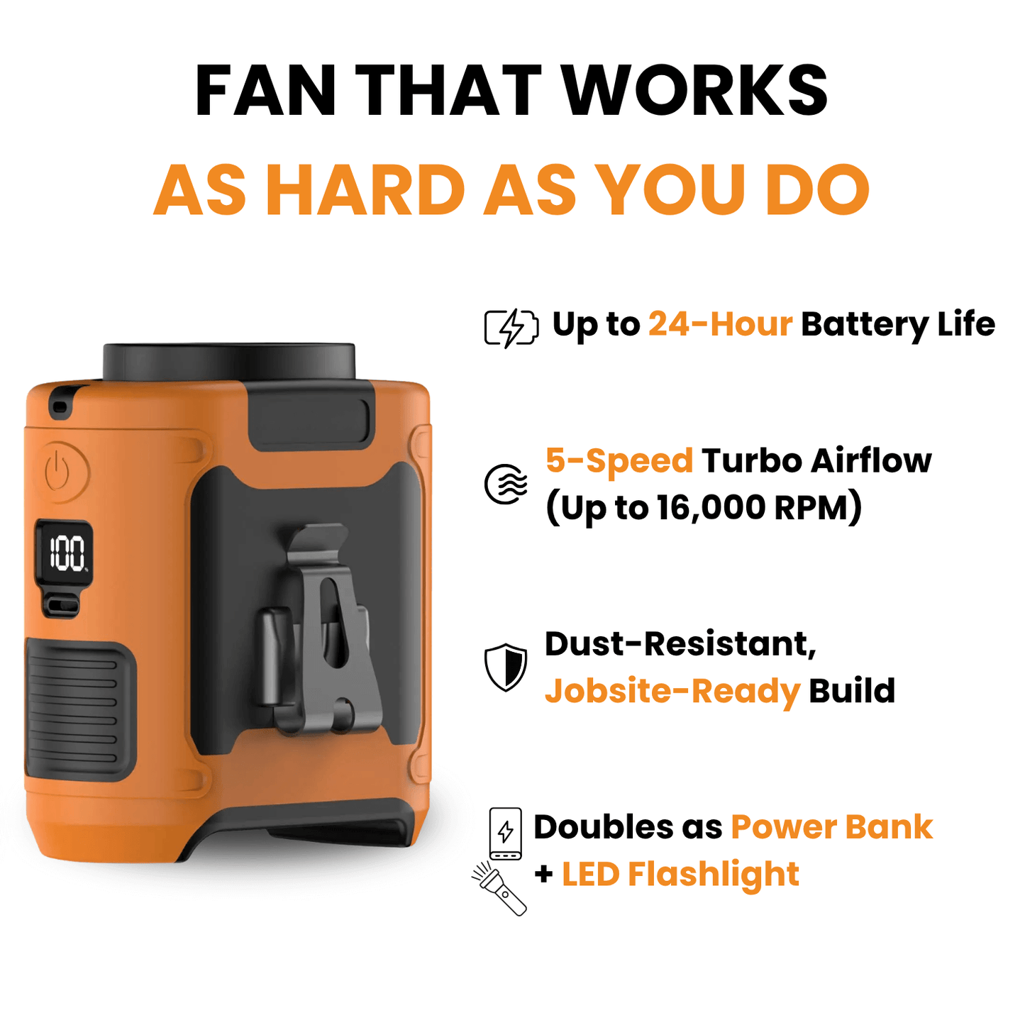 HeatDrop™ Work Fan