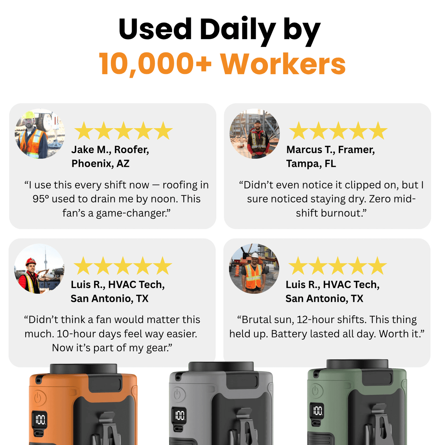 HeatDrop™ Work Fan